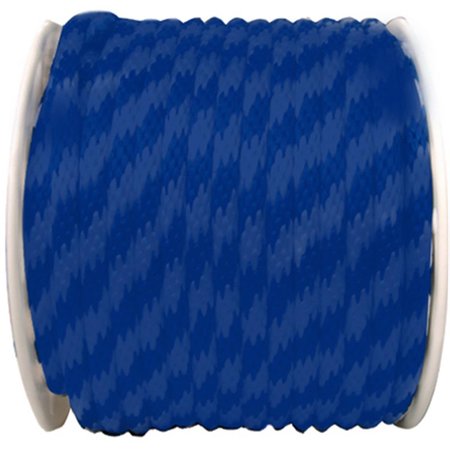 PROTECTIONPRO P7240S0200BFR 0.63 in. x 200 ft. Blue Solid Braid Polypropylene Rope PR2671803